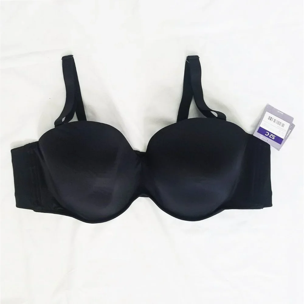 Catherines Intimates Strapless Multi-Way Bra Black NWT 52C